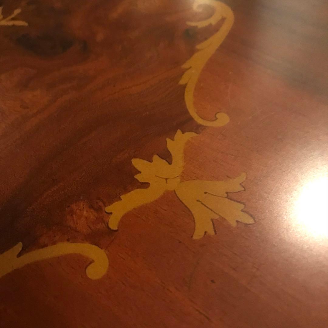 【未使用級】カフェテーブル☆イタリア製　象嵌細工　極美品‼️ アンティーク