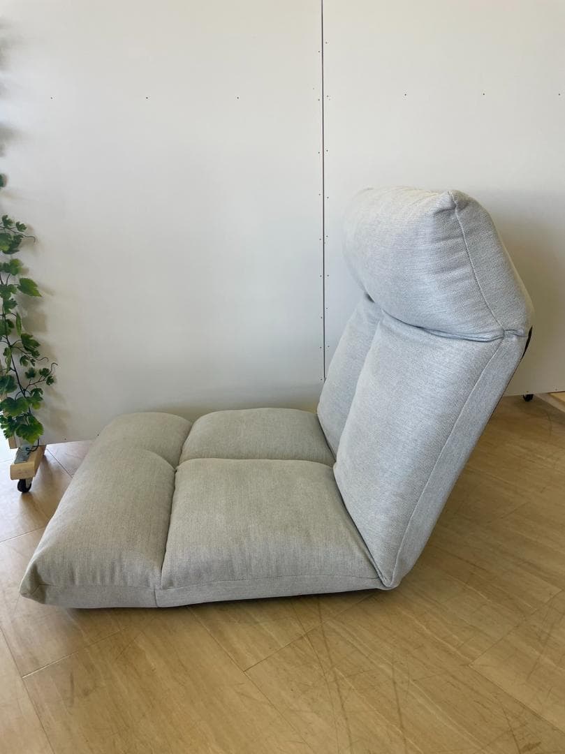 日本製　座椅子 リヨン　クッション　ごろ寝　椅子　チェア　ソファ　グレー