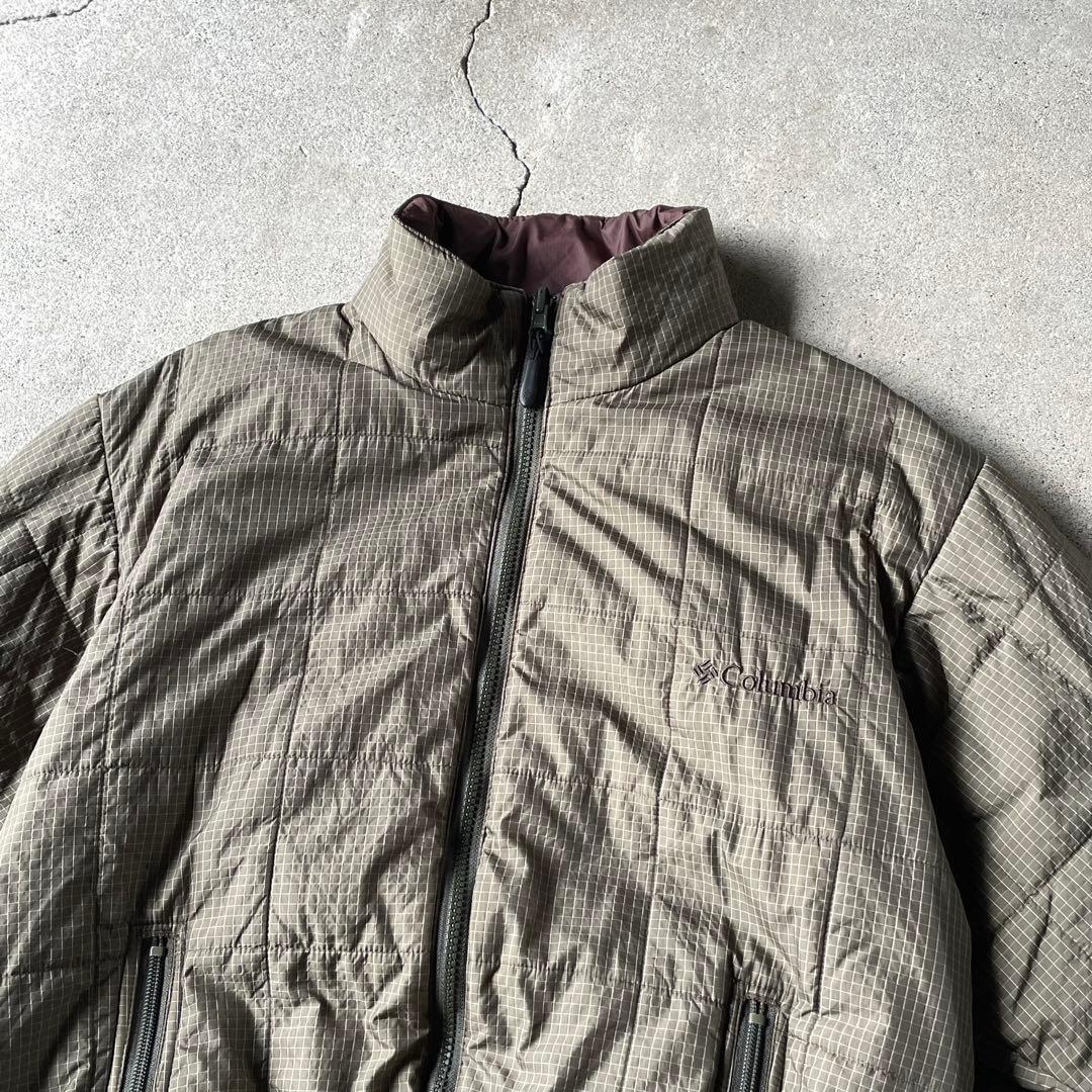 ジャケット・アウター columbia puffer jacket graph check brown