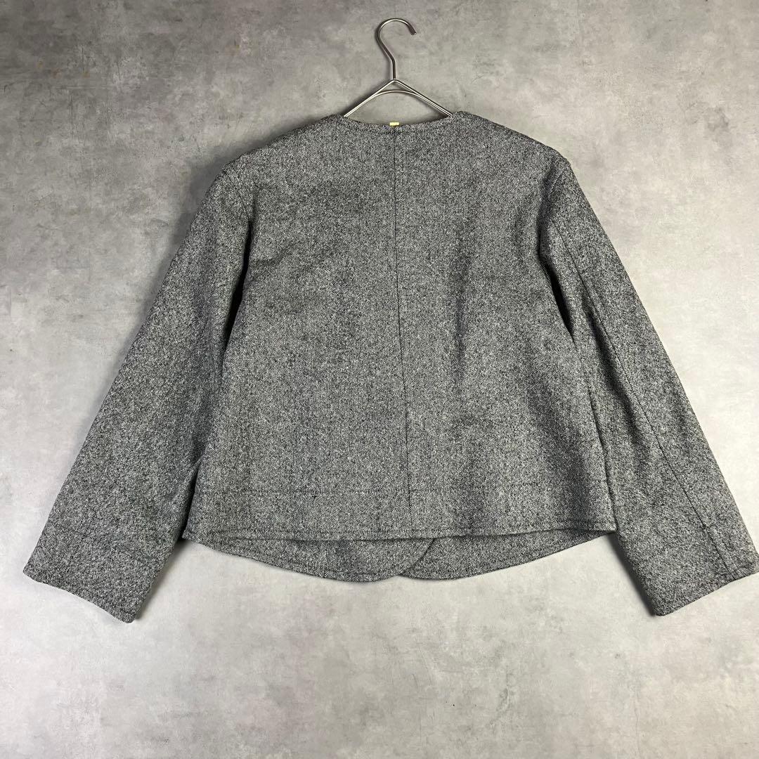 クラシアンドトリップスパブリッシング ツイード ノーカラージャケット アシメ