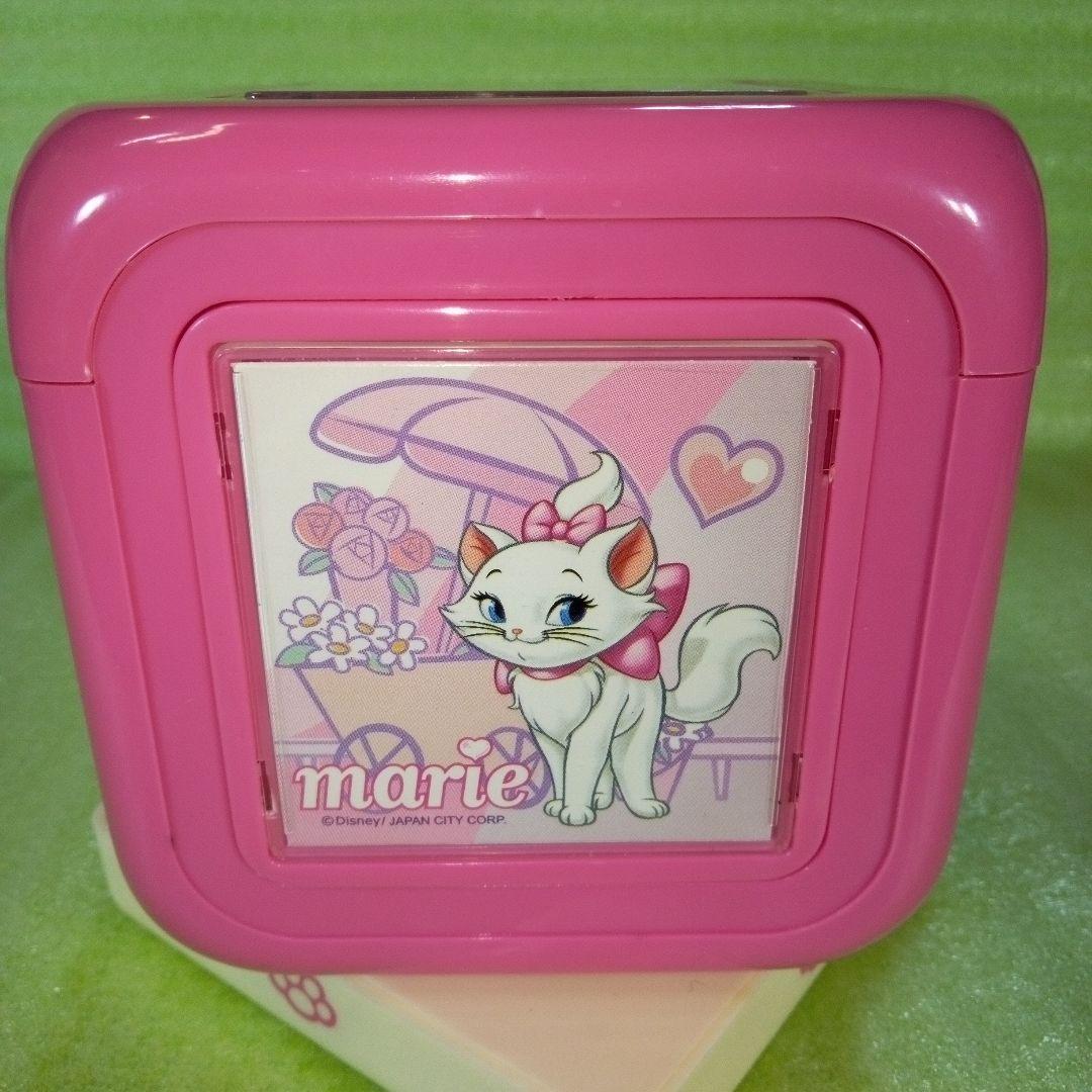 Disney　marie　マリーちゃん　テーブルクロック　置時計　オルゴール