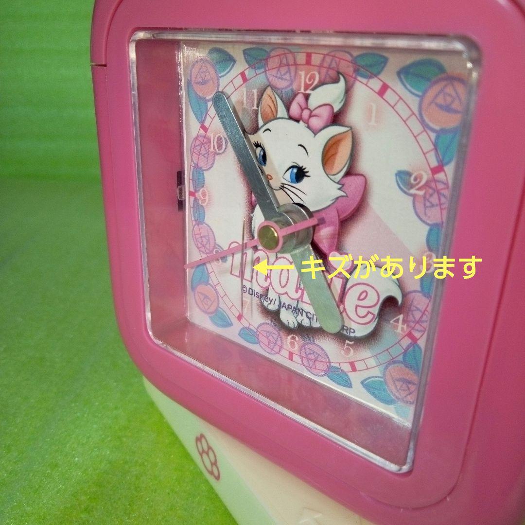 Disney　marie　マリーちゃん　テーブルクロック　置時計　オルゴール
