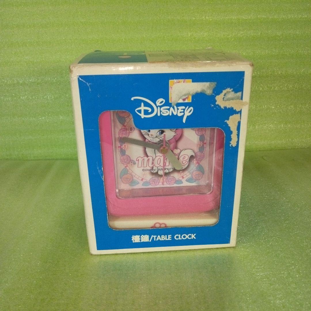 Disney　marie　マリーちゃん　テーブルクロック　置時計　オルゴール