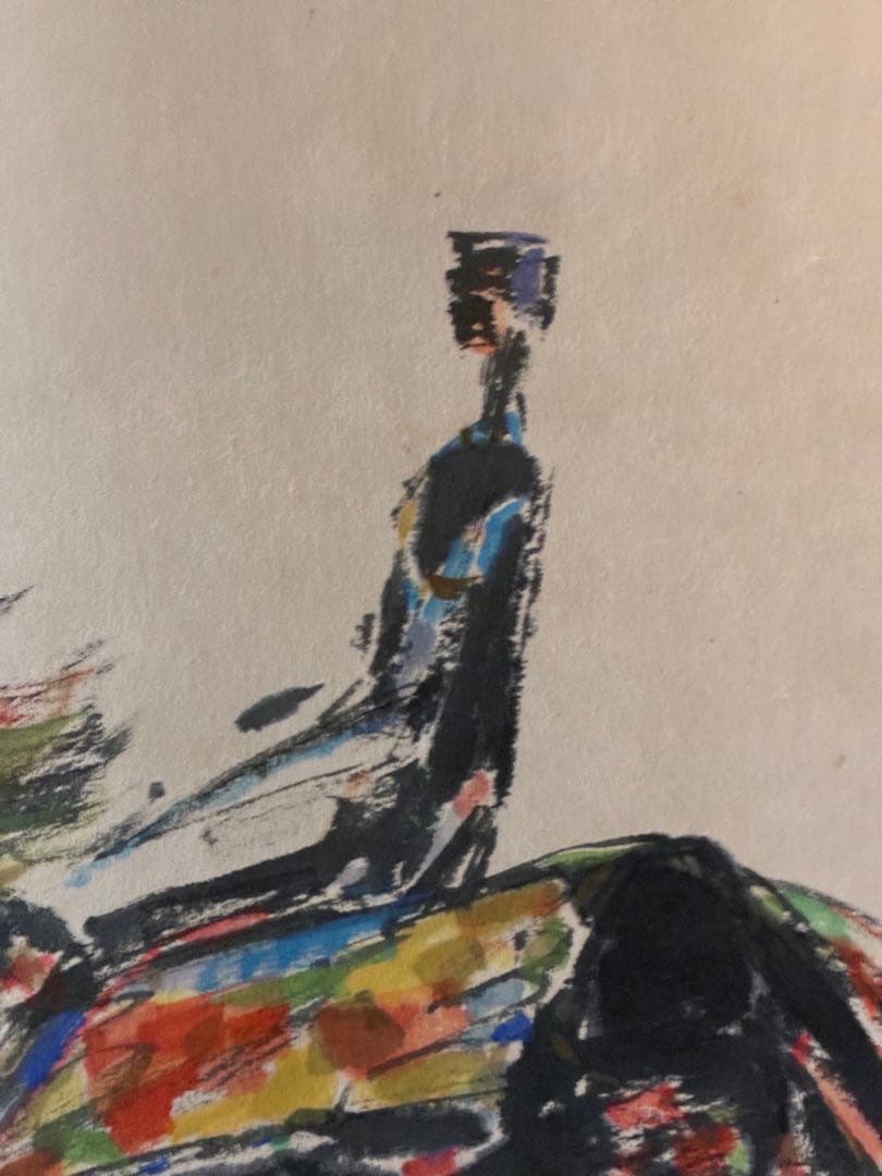 値下げ　干支　阿食慎太郎　馬の水彩画　掛け軸