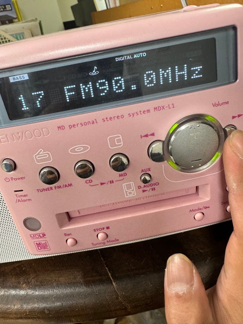 KENWOOD MDX-L1 希少「ピンク」　リモコン・コンセント無し　実働