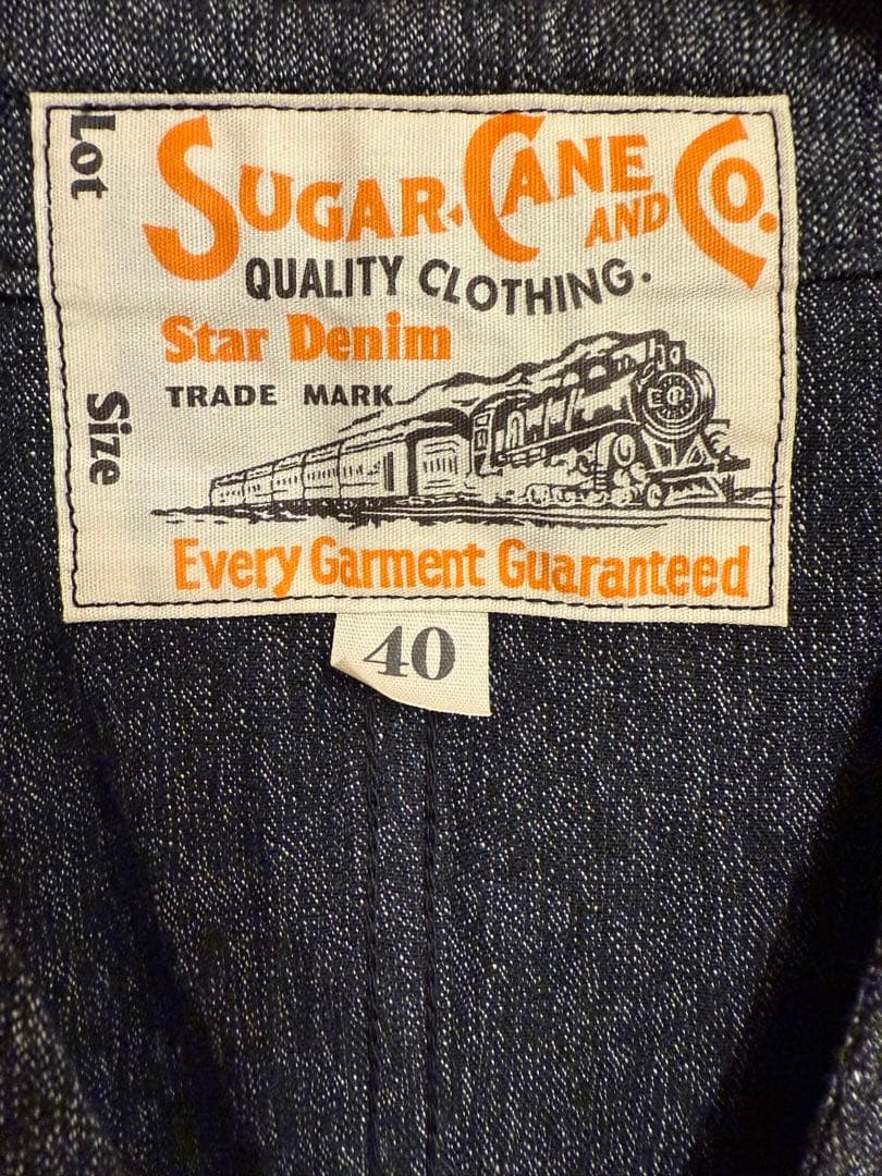 SUGAR CANE シュガーケーン◆ブラックコバート ワークベスト◆美品