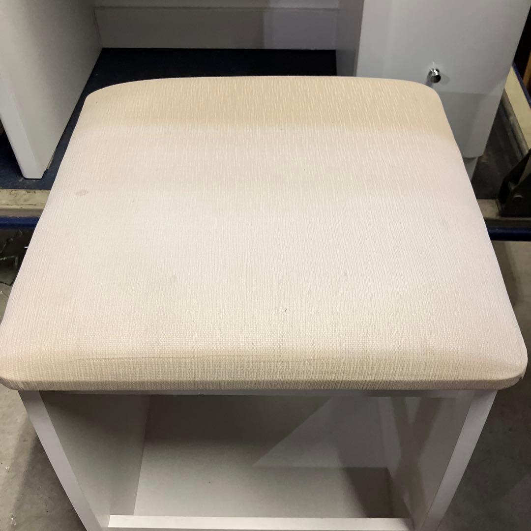 ニトリ 三面鏡 鏡台 椅子セットドレッサー 白 北欧風 洋風