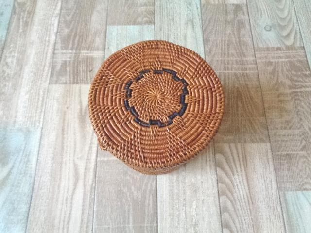 3種類セット●丸ボックス●柄入●アタ●バリ島●1195.5●アジアン雑貨