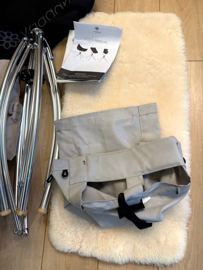 ヴァガロ　ベビーチェア　3way ウォームグレー+シープスキン