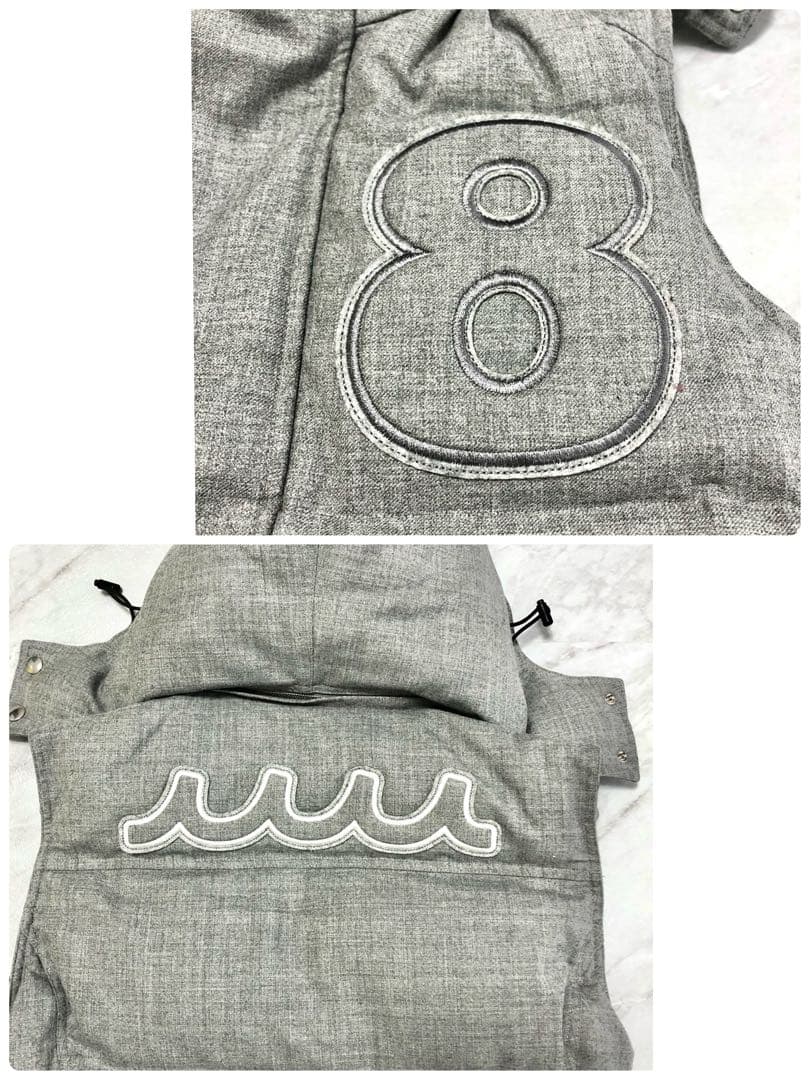 【超希少】MUTA × AKM ダウンベスト 2way ロゴ カシミヤ L