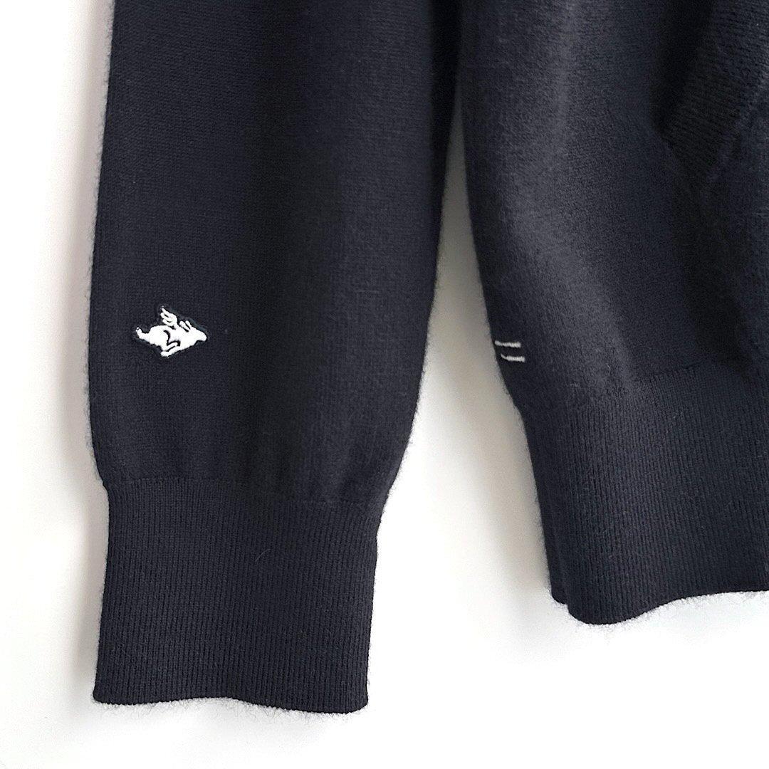 449 パーリーゲイツ 定価49,500円 カシミヤニットパーカー 紺 0 S