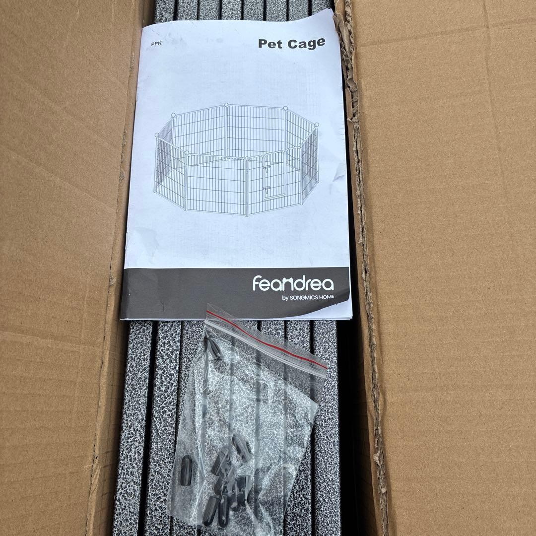 FEANDREA ペットサークル 大型犬用 中型犬用 ペットフェンス 折り畳み式