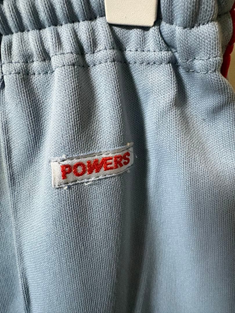 POWERS 80年代ジャージ上下セット 水色/赤 sサイズ