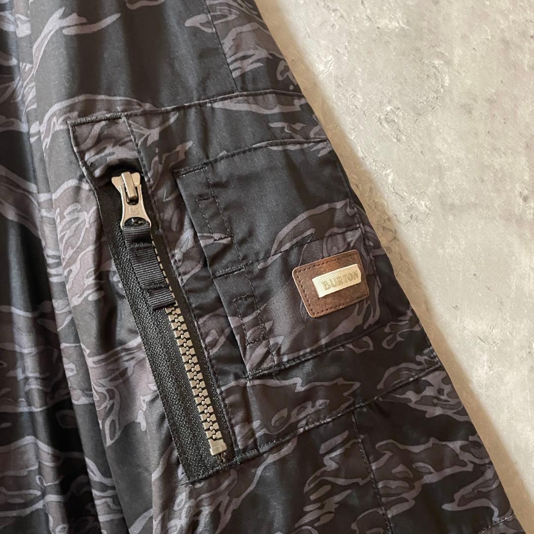 Burtonバートンスキーウェアスノーボードジャケットパーカー黒ブラック迷彩希少
