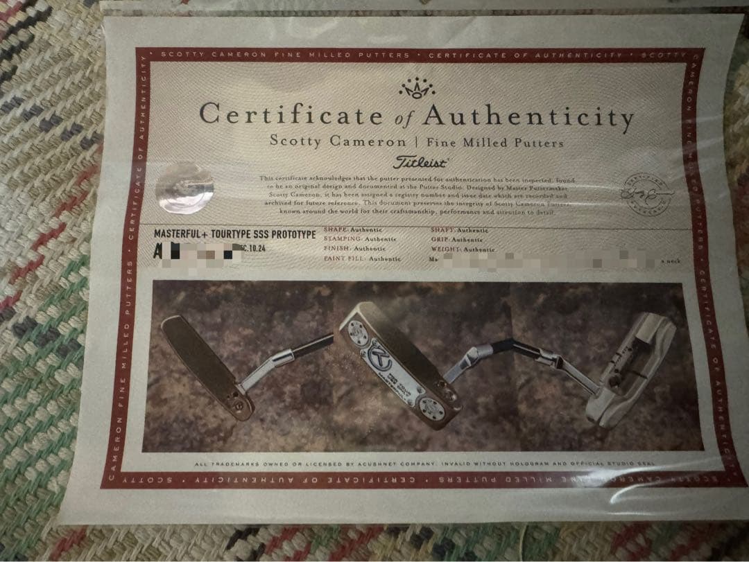 レア 美品 スコッティキャメロンサークルT MASTERFUL+ 溶接COA付き