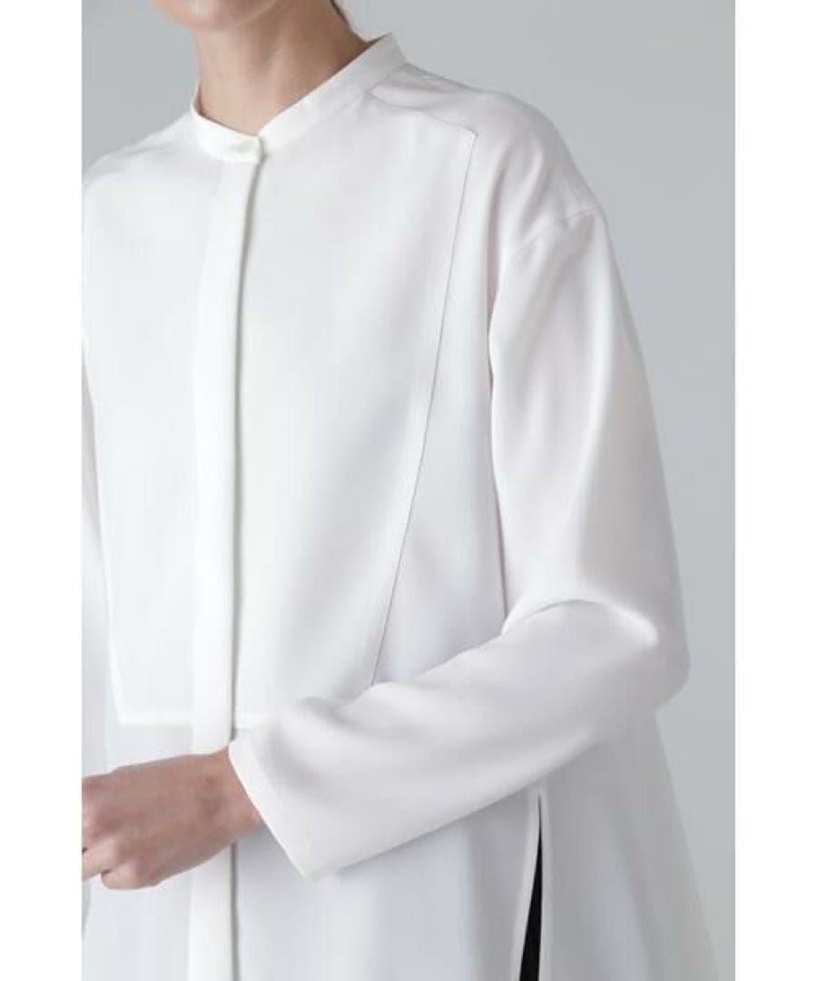 ADORE アドーア ドビークロスブラウス トップス シャツ ブラック