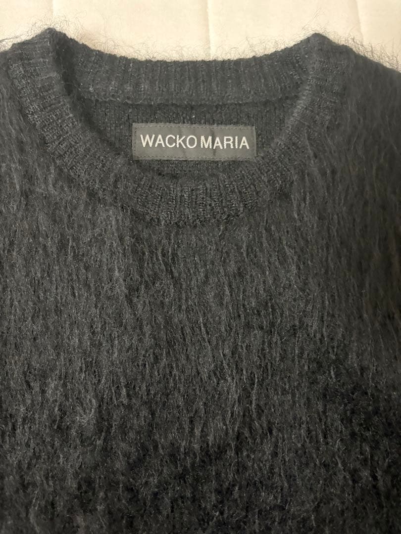 最終価格ワコマリア25FWミックスモヘアニットセーター黒M