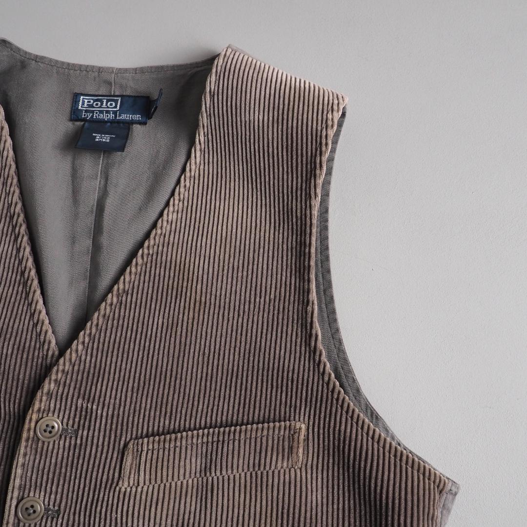 ラルフローレン　正規品　ベスト　コーデュロイ　ブラウン　美品