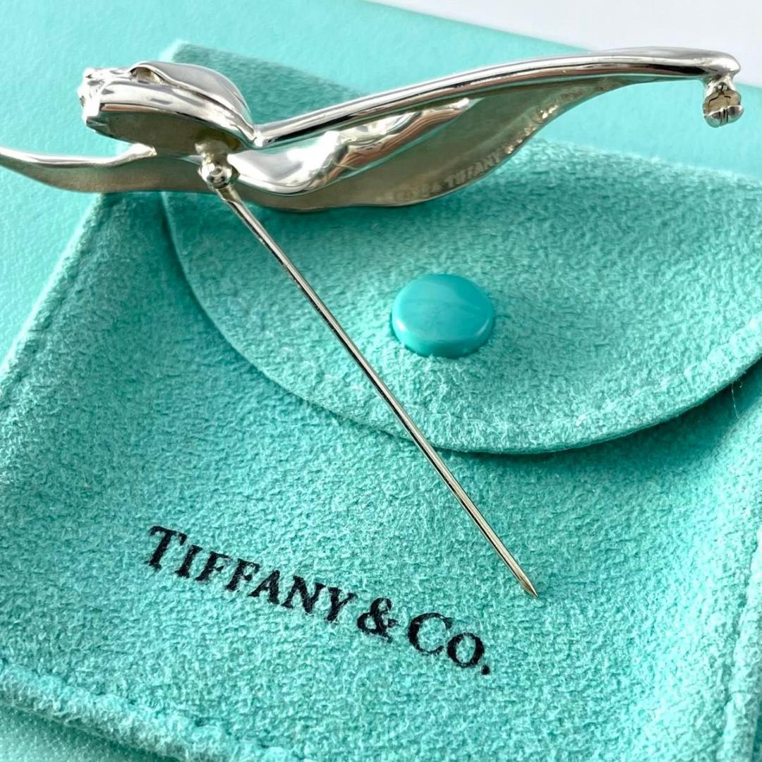 オールドティファニー 美品 チューリップ フラワー ブローチ XW10fe