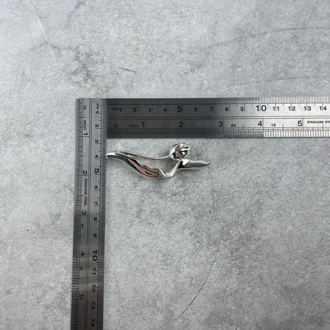 オールドティファニー 美品 チューリップ フラワー ブローチ XW10fe