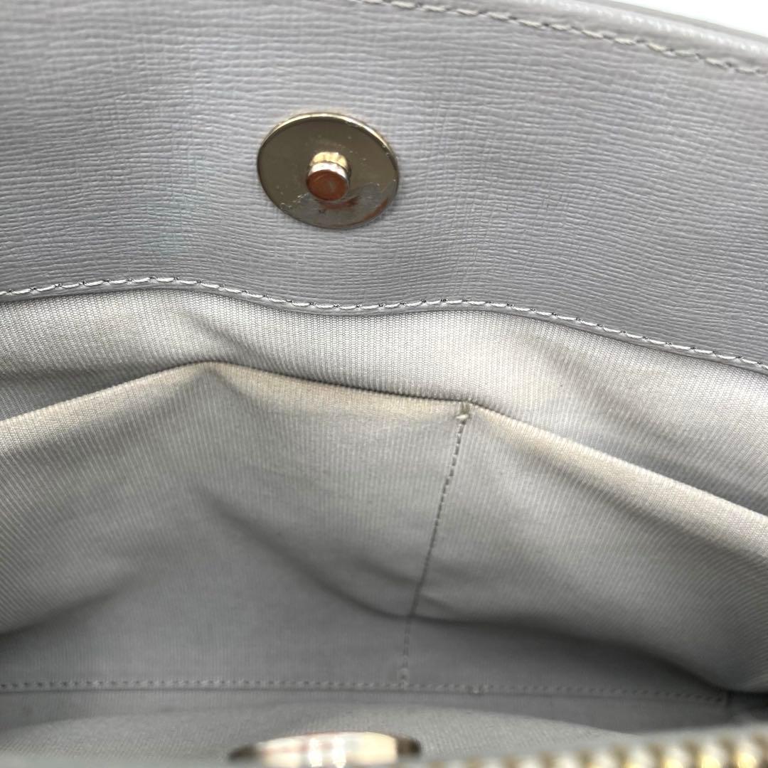 美品✨FURLA フルラ テッサ 2way ハンドバッグ レザー グレー