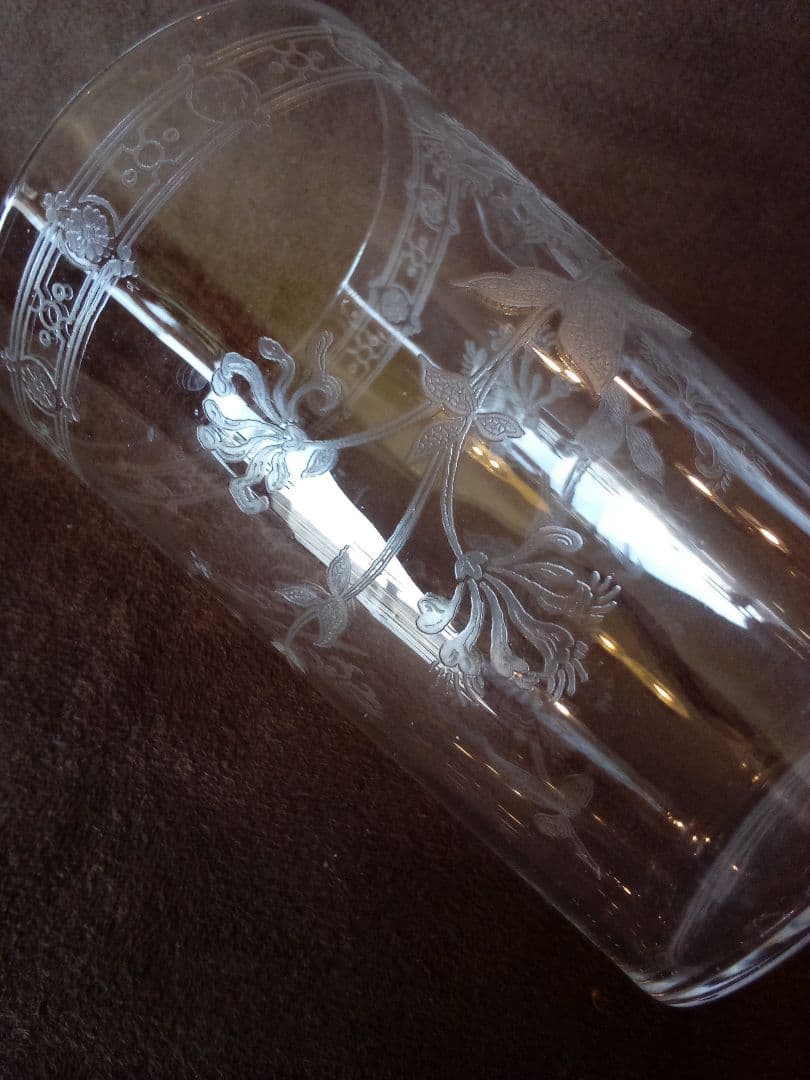 フランス オ—ルド タンブラーグラス ２客 (ペア )