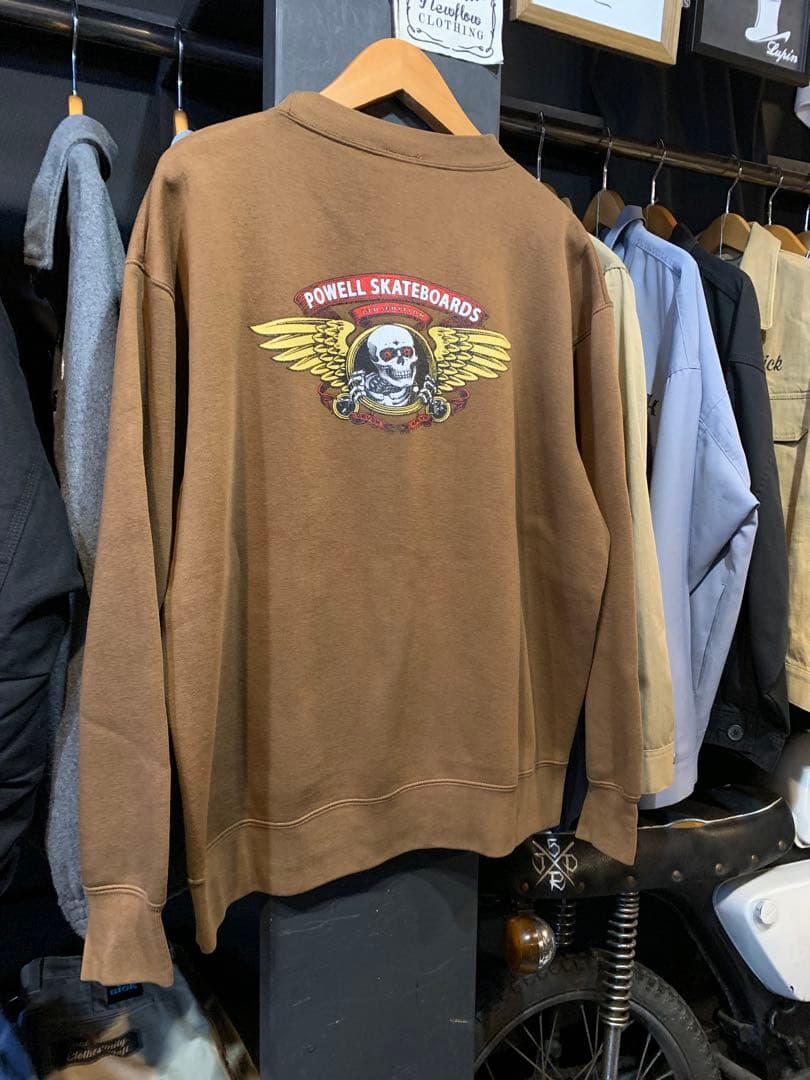 d*a様 パウエル★覗きボーン ブラウン powell スゥエット vintag