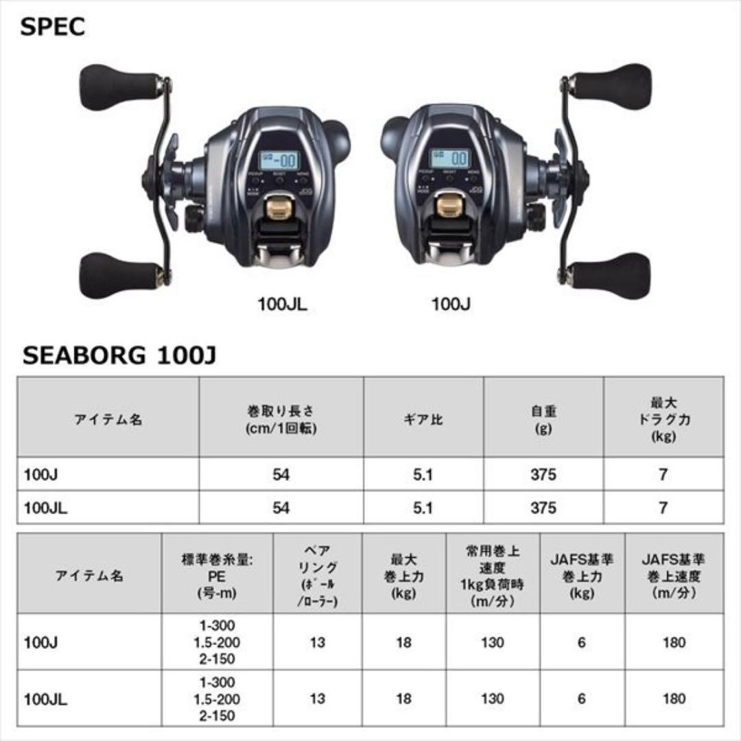 ダイワ 電動リール シーボーグ 100J(右)