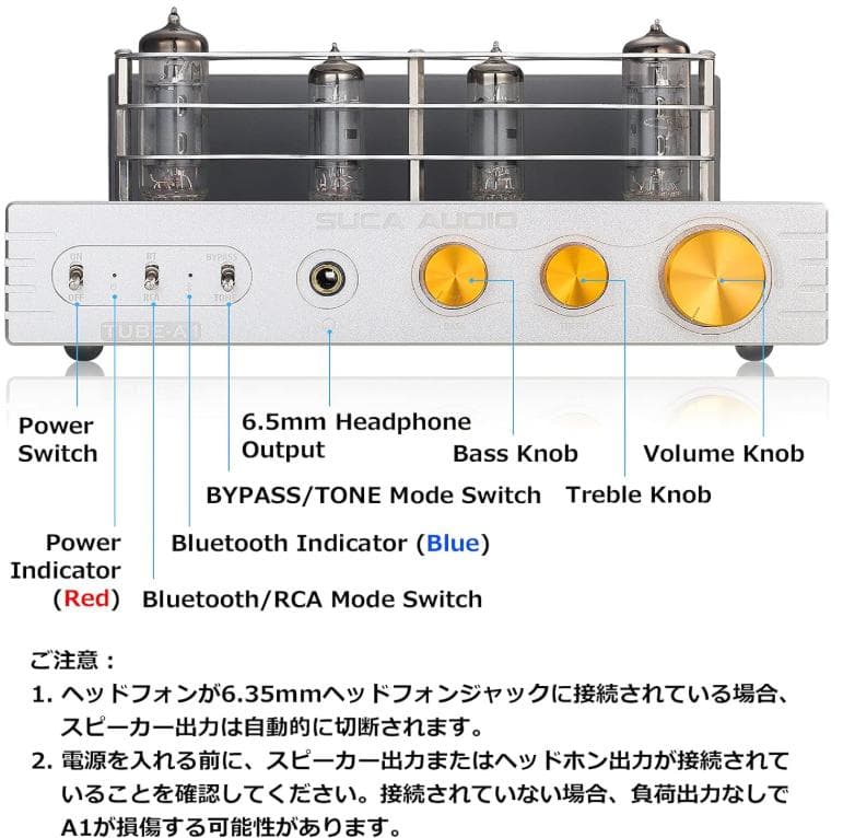 Nobsound HiFi Bluetooth 5.0 真空管アンプ