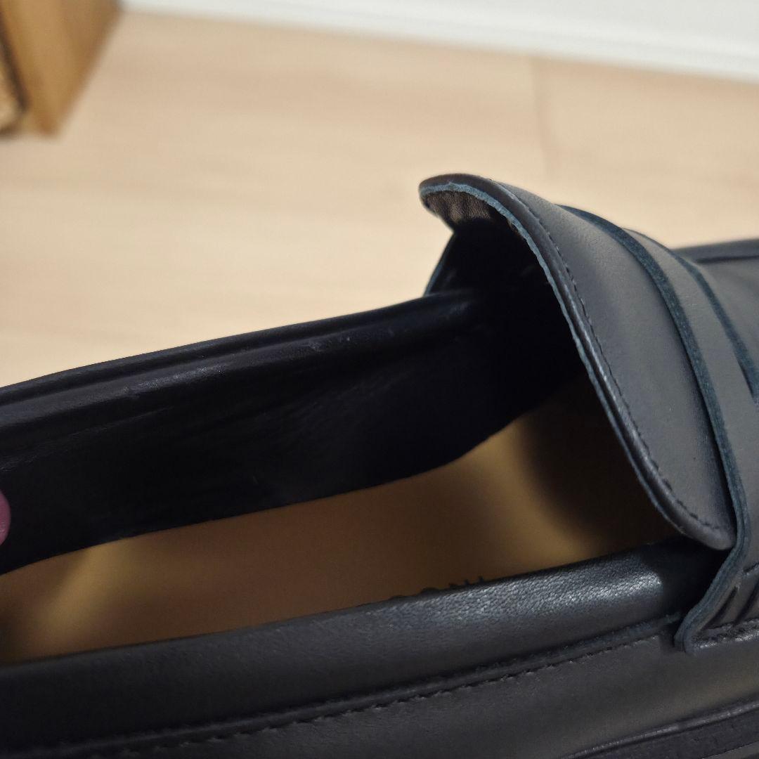 【美品】FABIO RUSCONI　本革　ローファー　厚底　チャンキーヒール　黒