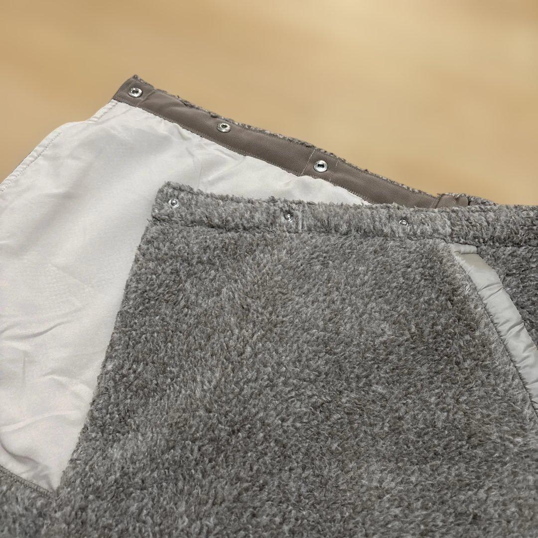 美品‼️バボラ　ボア素材　巻きスカート　スコート　ベージュ　もこもこ
