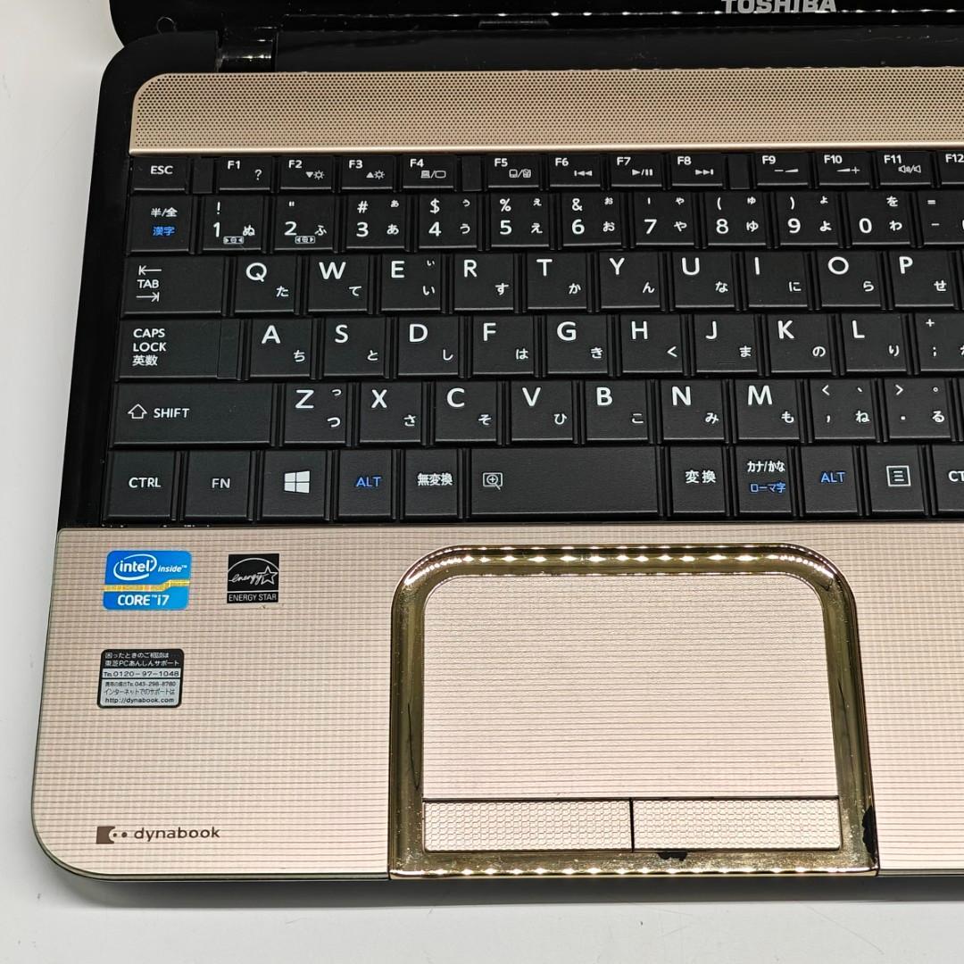 【東芝】T552 高速i7 SSD256GB 8GB ゴールド ノートPC