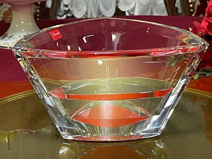 バカラ　カレイドスコープ　サラダボウル　レッド　未使用美品　箱付き