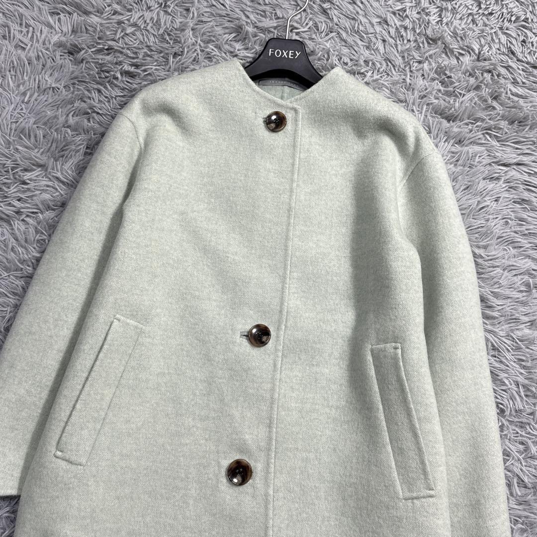 極美品✨23AW セオリー 12万 カシミヤダブルフェイスコート ヘリンボーン