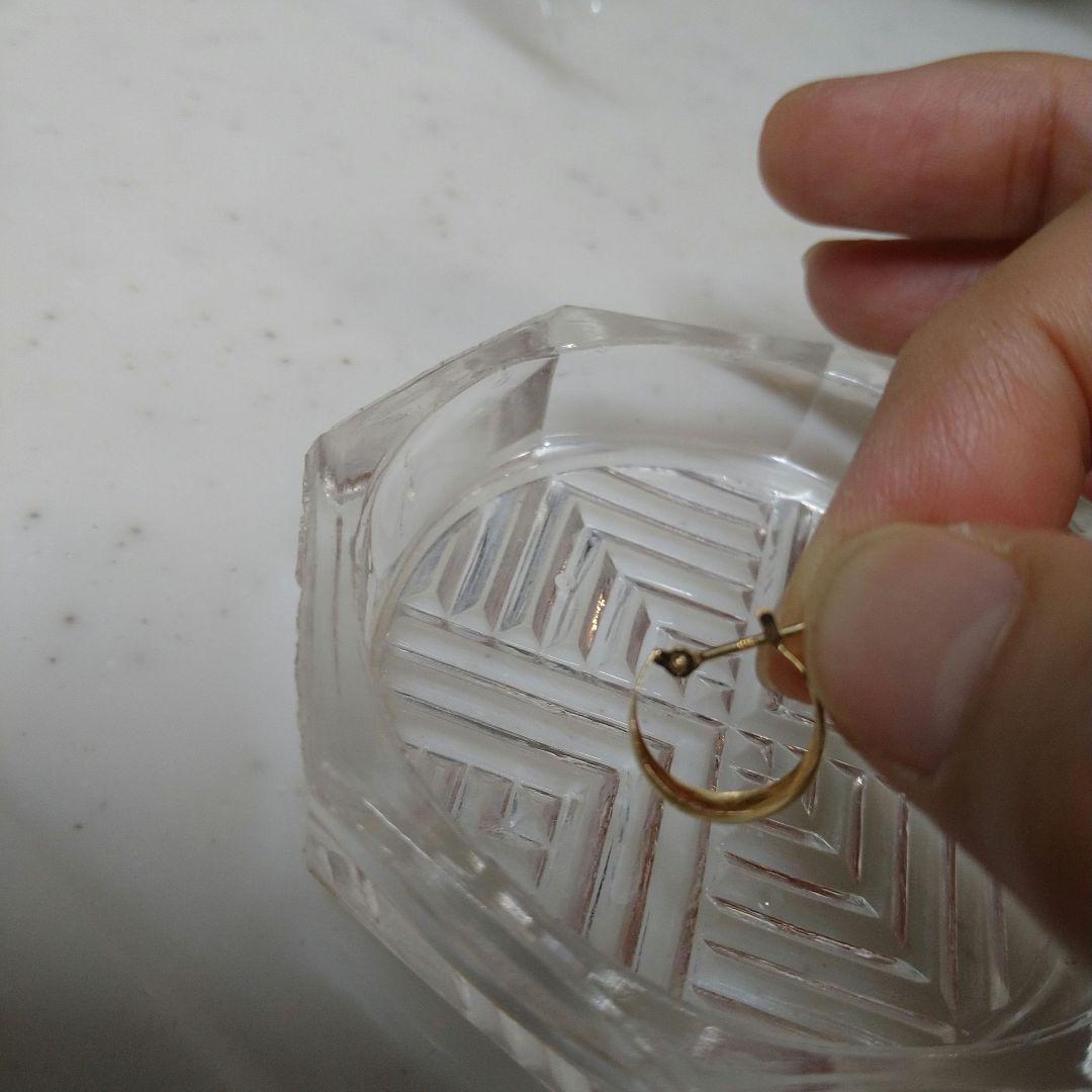 K18　フープピアス　0.6グラム