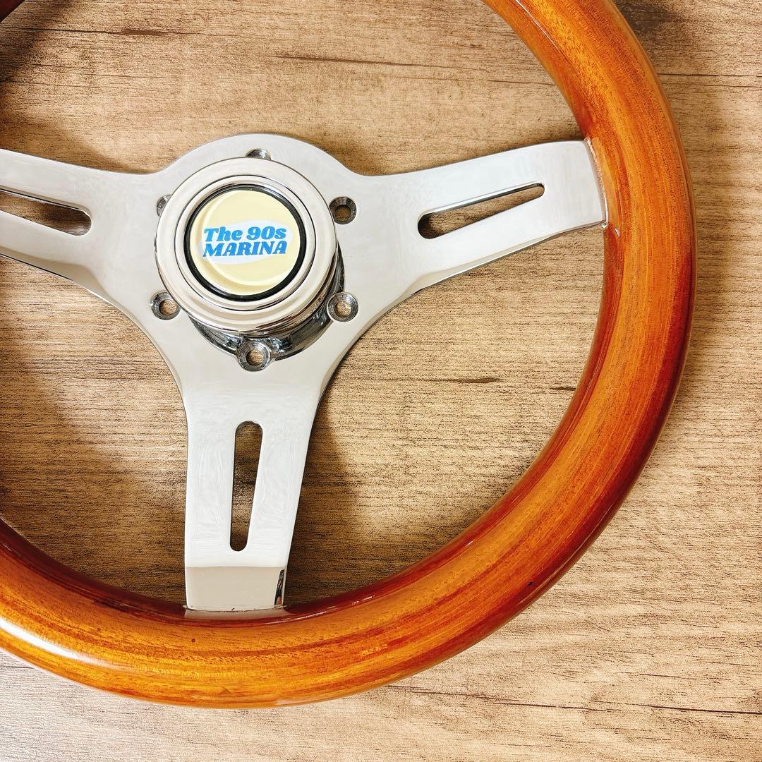 希少　当時物　小径　29cm ウッドステアリング　ウッドハンドル　USDM 旧車