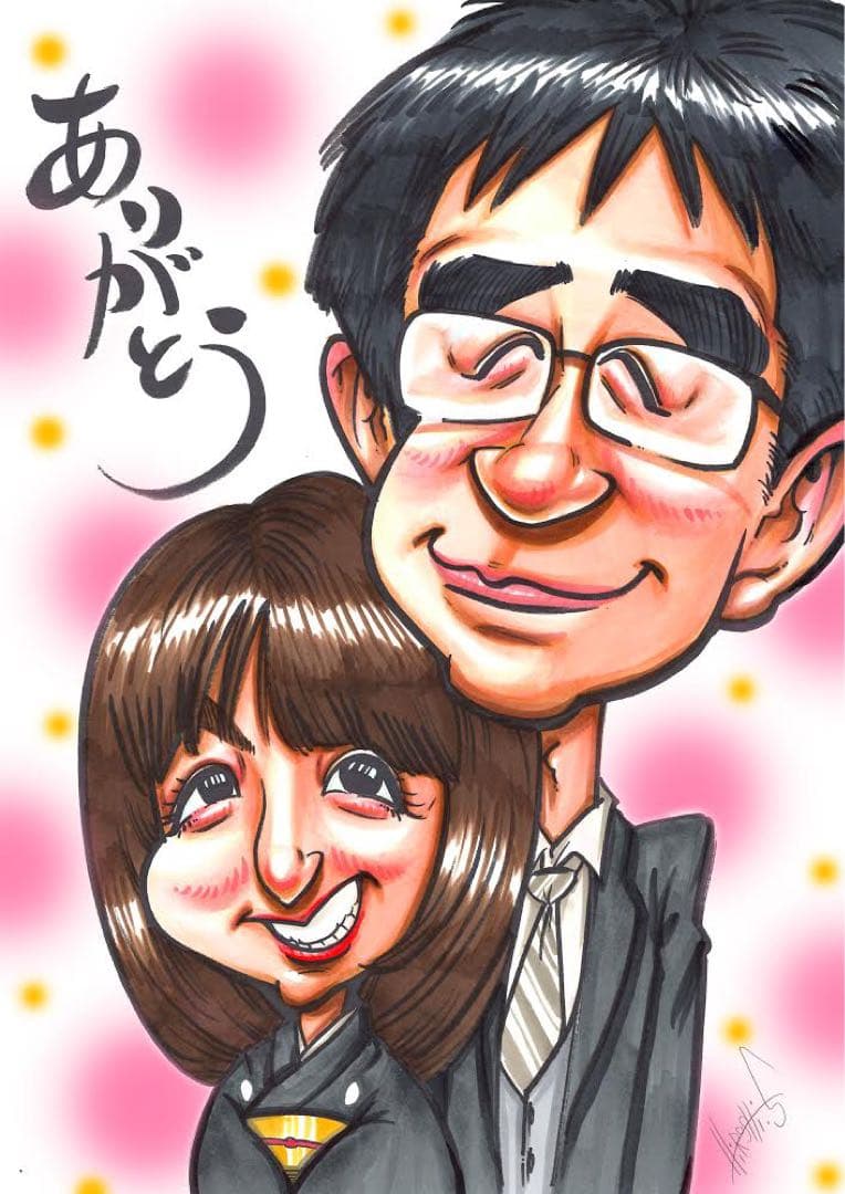 世界で1枚のオーダーメイド似顔絵★プレミアムver★結婚式