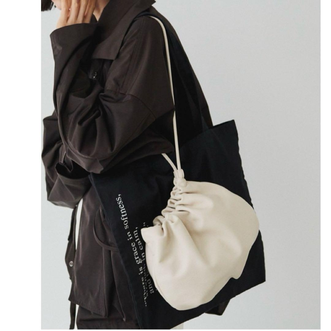 【ほぼ未使用】完売品 russet ラシット 4wayレザー巾着ショルダーバッグ