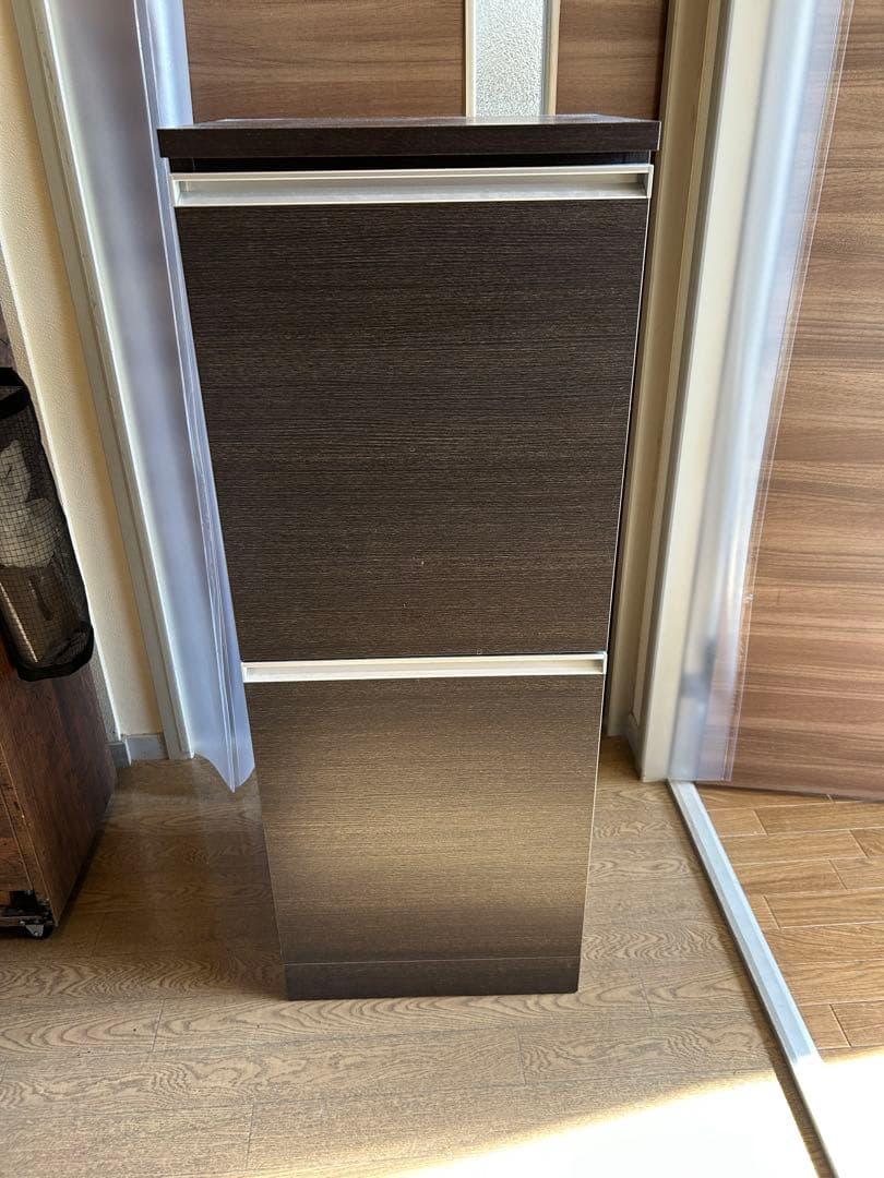 分別ペール 家具 木製 タワーダストボックス ゴミ箱 分別 大容量 2分別