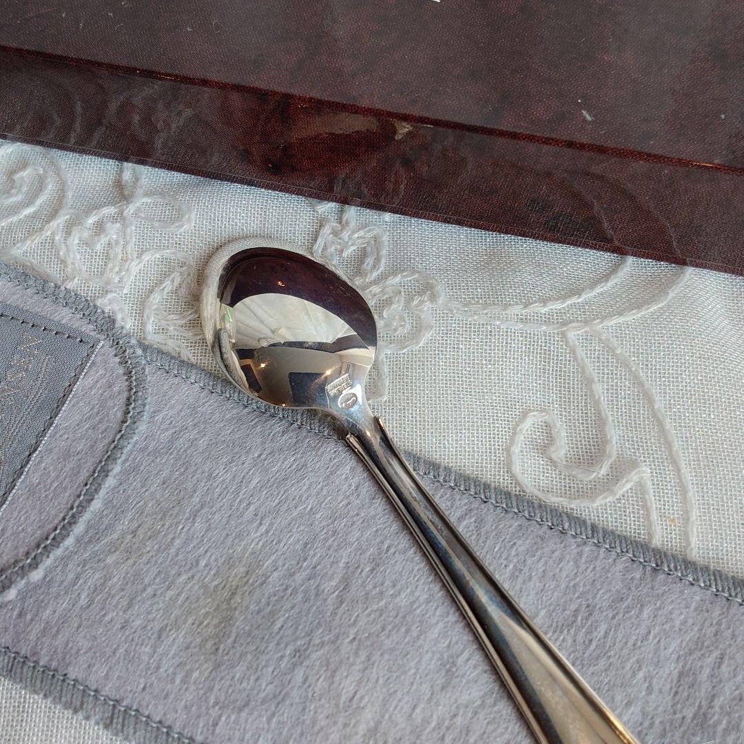   純銀製　スプーン ケース　保存袋付　リリーオブザバレー