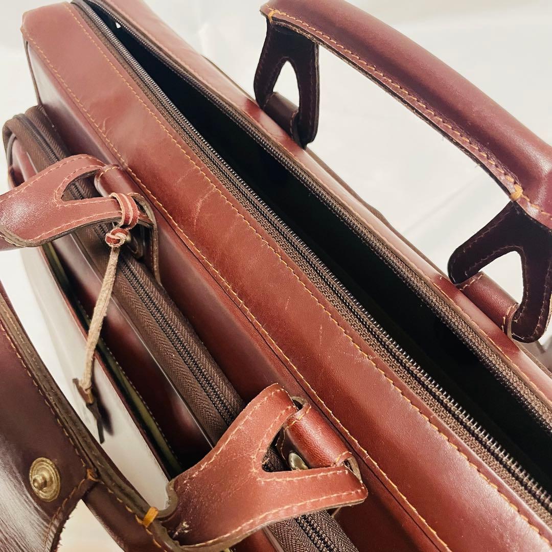 ハートマン レザー ブリーフケース ショルダーバッグ メンズ 茶 2way