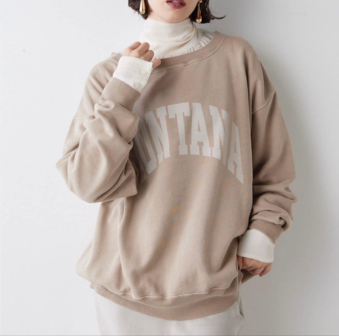 Whim Gazette ピグメントロゴウラケプルオーバー