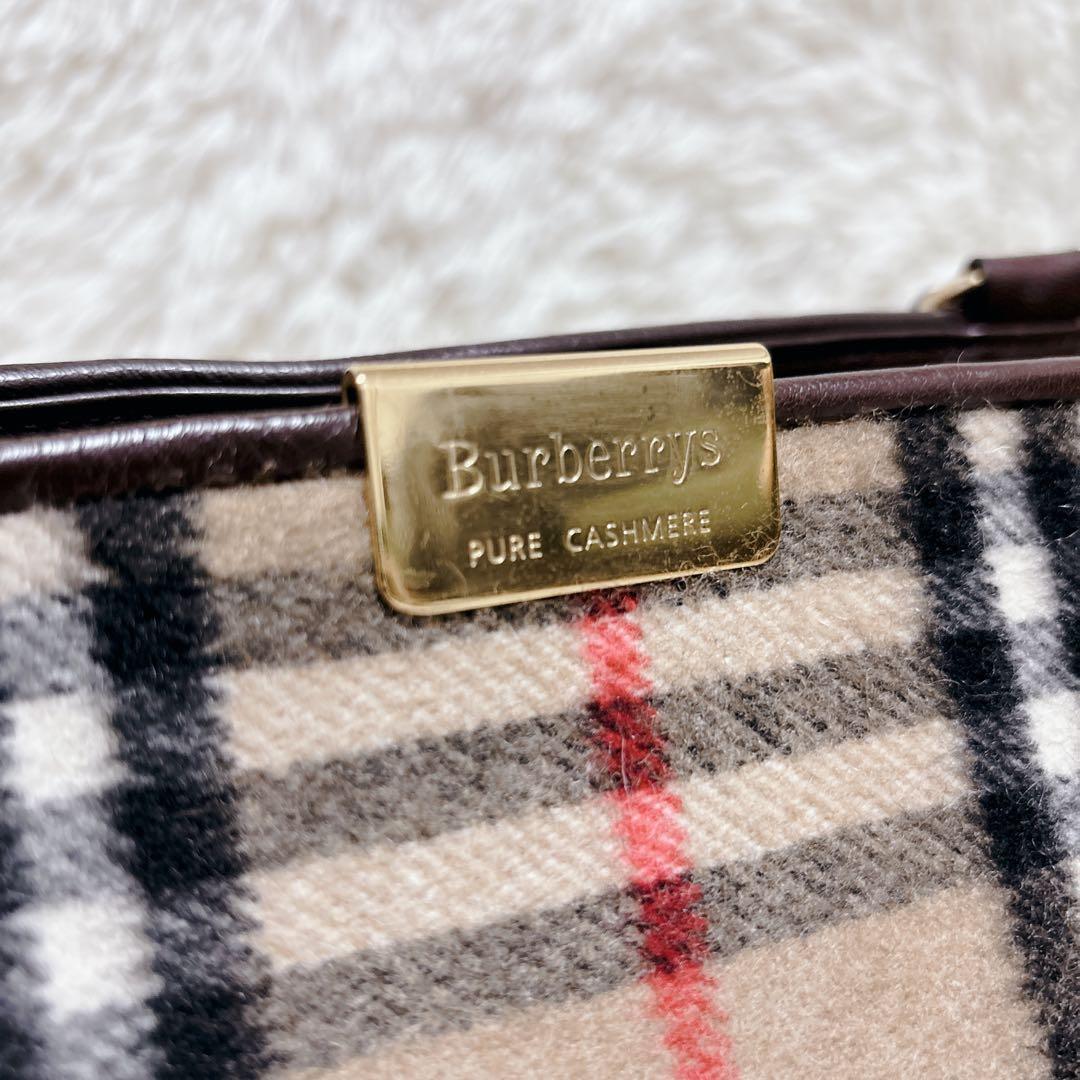 【超希少】Burberry カシミヤ ノバチェック柄 ショルダーバッグ