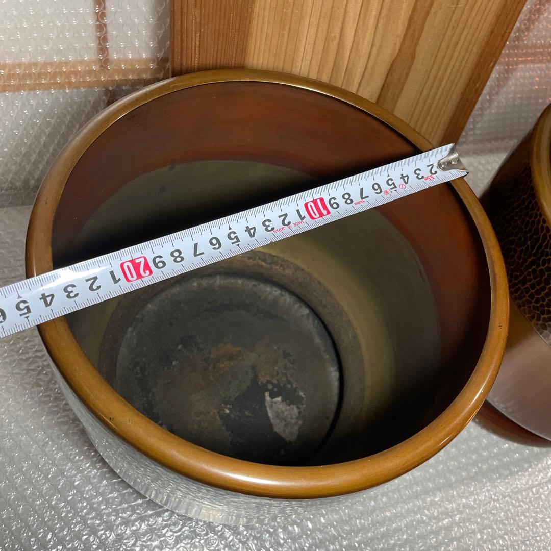 銅器手悟火鉢 壱対 昭和 レトロ 2点