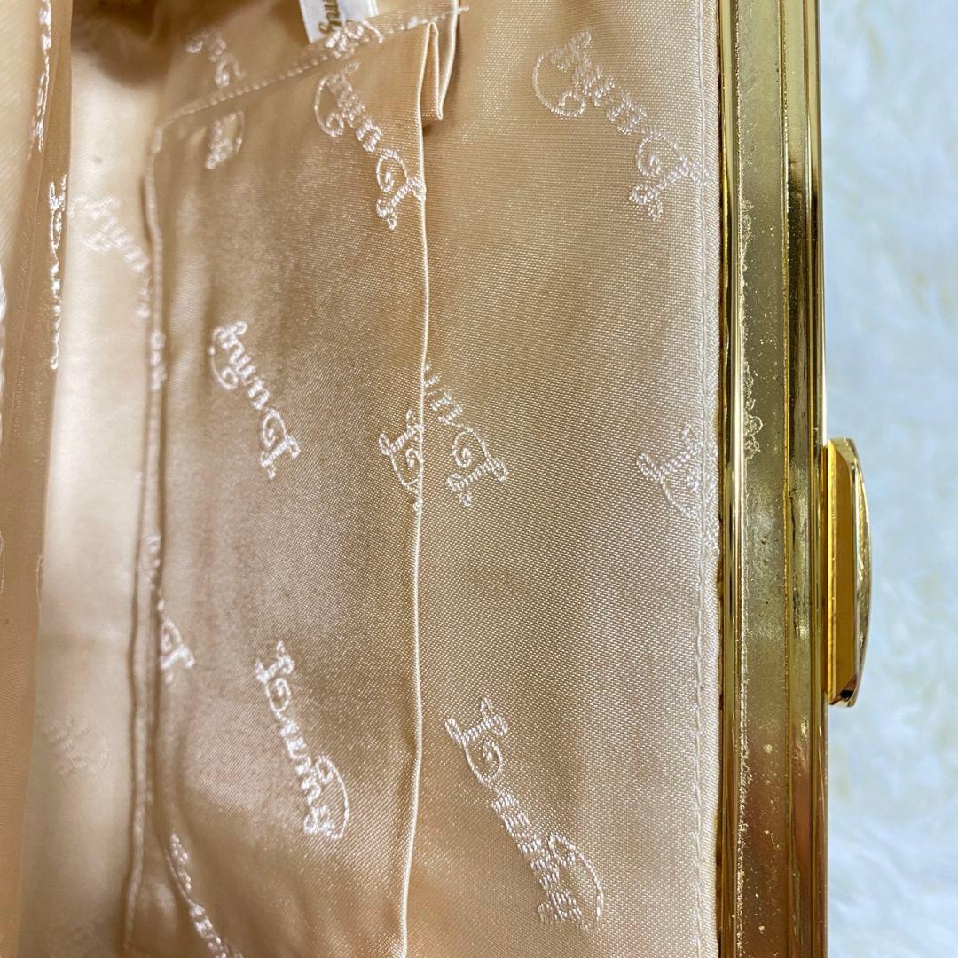 ●良品●　LUMY　ルミーはしもと　皇室御用達　がま口　ビーズ刺繍　ハラコバッグ