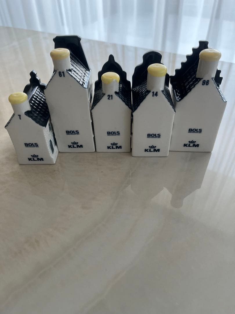 KLMオランダ航空　BOLS デルフトブルーハウス　5個セット