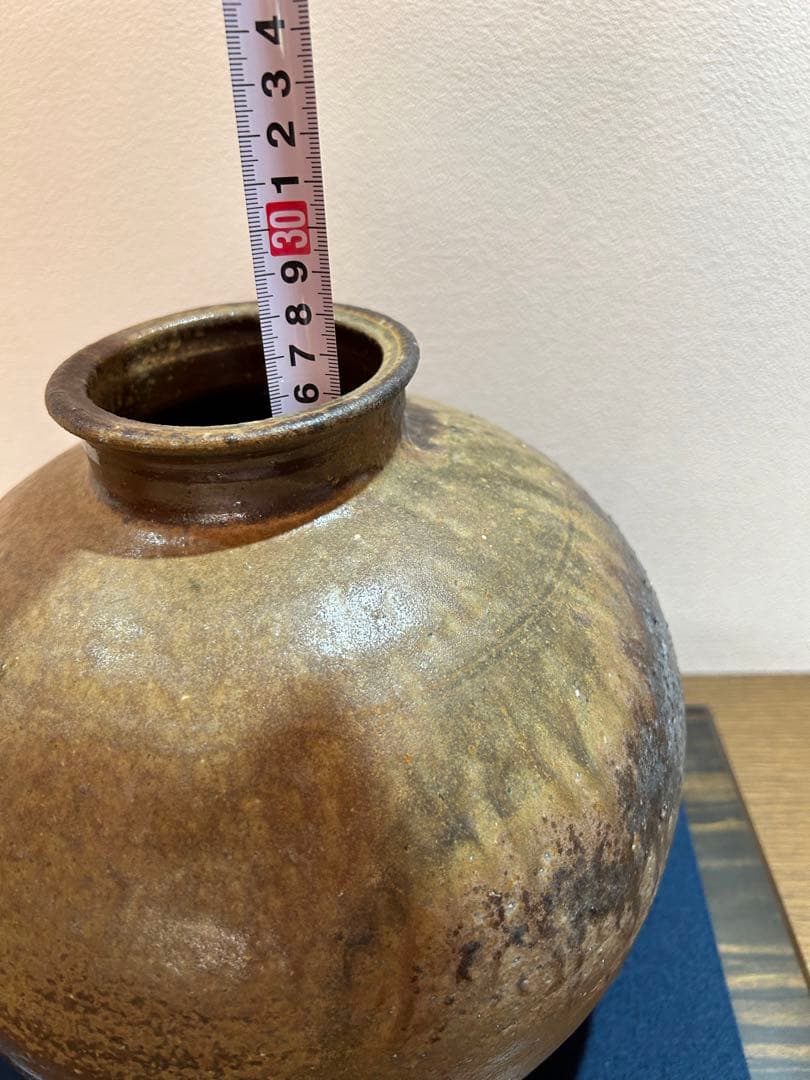 人間国宝藤原啓　備前焼壺　花瓶共箱あり