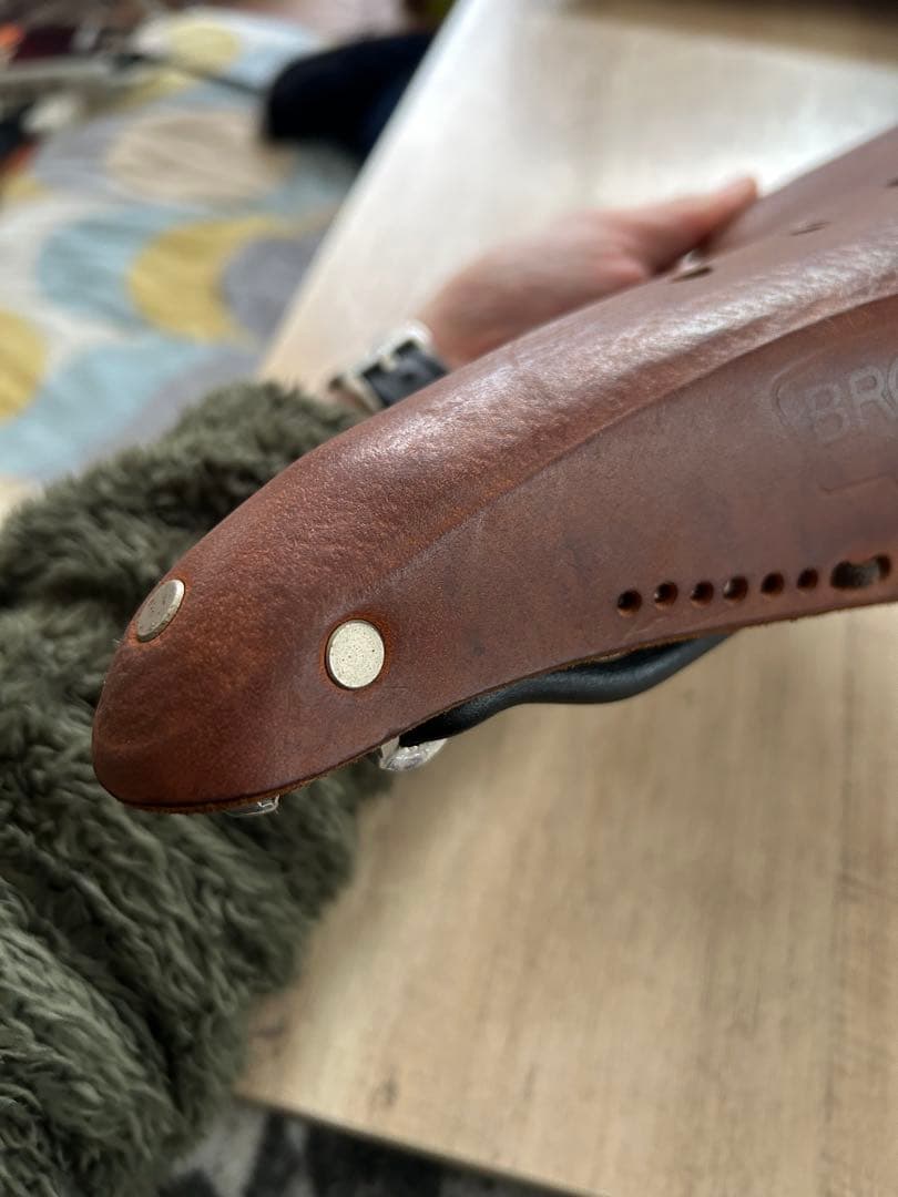 off　Brooks レザーサドル ブラウン　袋付き