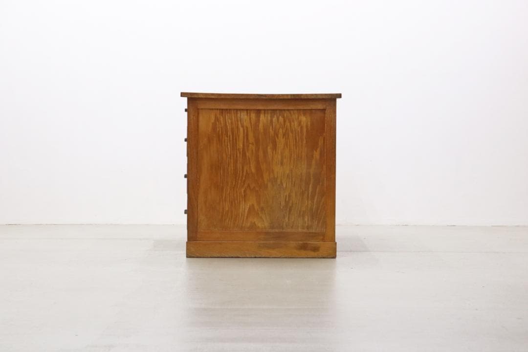 レトロ 無垢材 片袖机 作業台 PC デスク 書斎 展示台 飾り台 ヴィンテージ