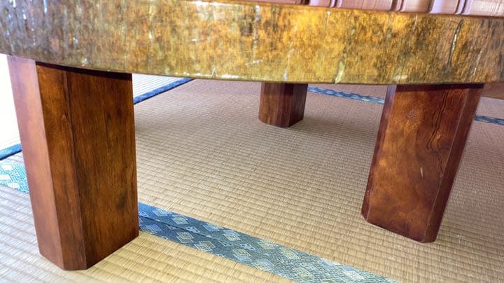 専用です！　丸太 一枚板無垢テーブル 座卓 脚取り外し可能